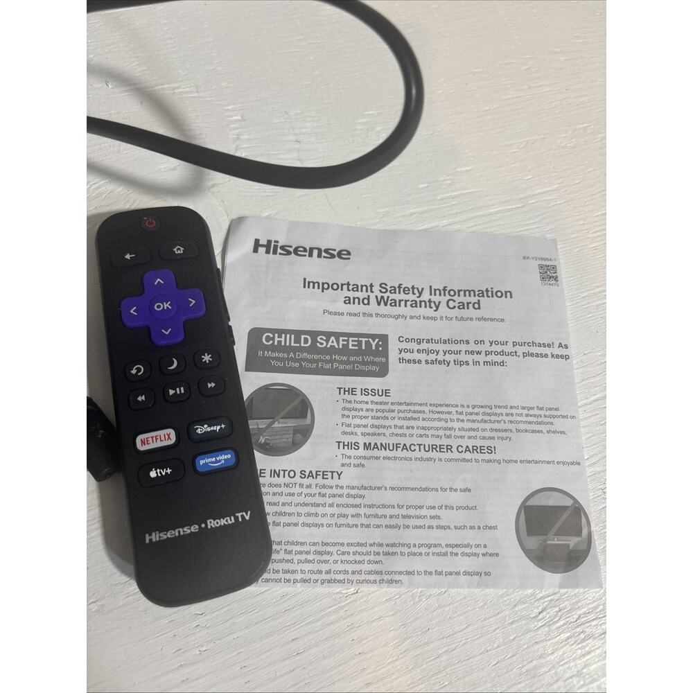 Hisense HU-RCRUS-20G TV Remote Control